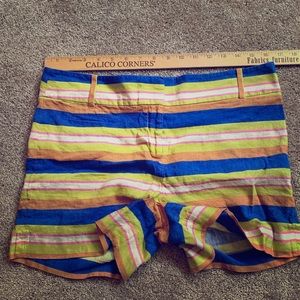 Loft linen striped shorts